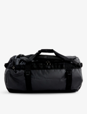 THE NORTH FACE THE NORTH FACE TNF BLACK - TNF WHITE LOGO-PRINT SHELL DUFFLE BAG,58983592