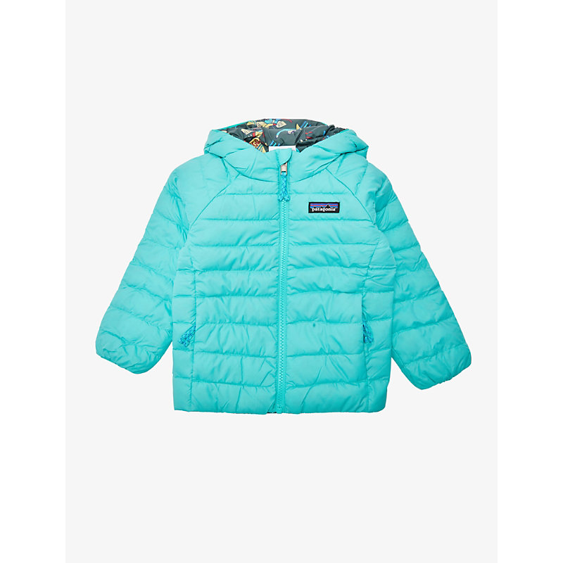 Patagonia Babies'  Mbpy Logo-appliqué Reversible Recycled Shell-down Jacket 6 Months - 3 Years