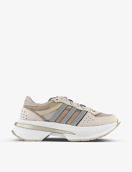 ADIDAS: Esiod faux-suede and mesh trainers