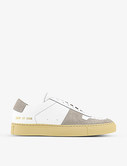 COMMON PROJECTS: B-Ball brand-foiled leather low-top trainers