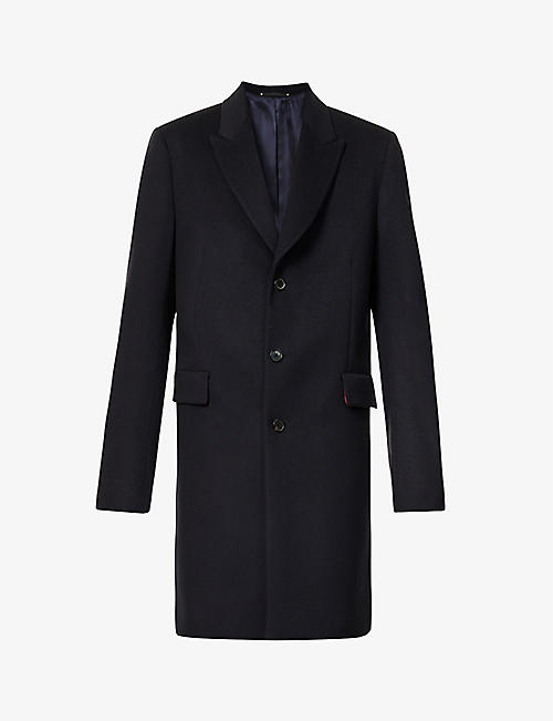 PAUL SMITH: Gents single-breasted wool and cashmere-blend coat