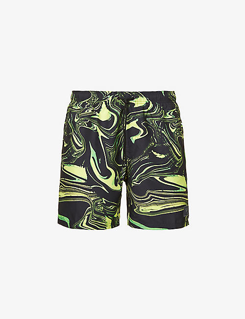 SPEEDO: Graphic-print recycled-polyester swim shorts