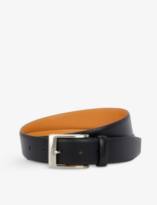 DENTS: Logo-engraved leather belt