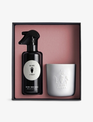 LOBJET: Rose Noire room spray & candle gift set