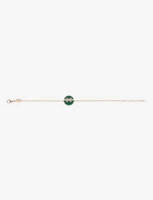 CHAUMET: Jeux de Liens Harmony 18ct rose-gold, diamond and malachite bracelet