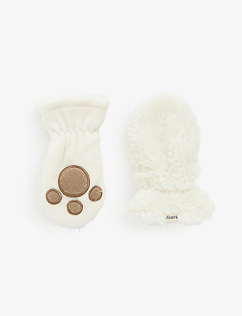 BARTS AL: Noa Paws recycled-polyester mittens 0-12 months