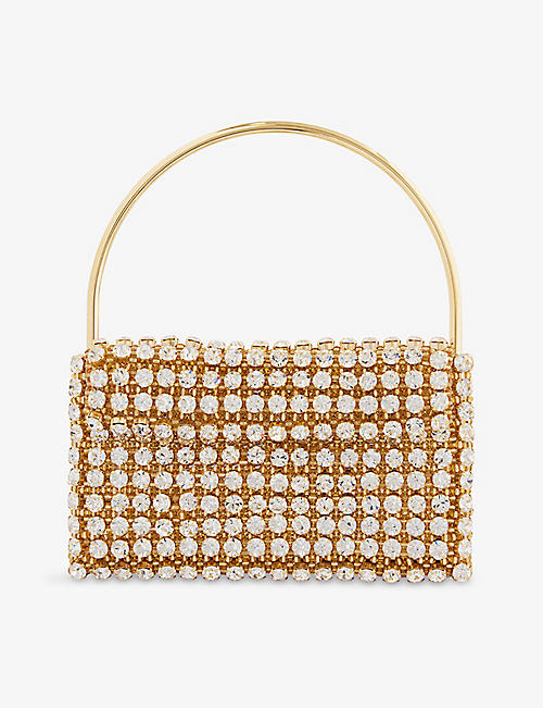 VANINA: Les Nuances gold-pleated brass top-handle bag