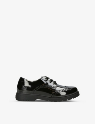 LELLI KELLY LELLI KELLY GIRLS BLACK KIDS FLORENCE PATENT LEATHER DERBY SHOES 9-10 YEARS,59042250