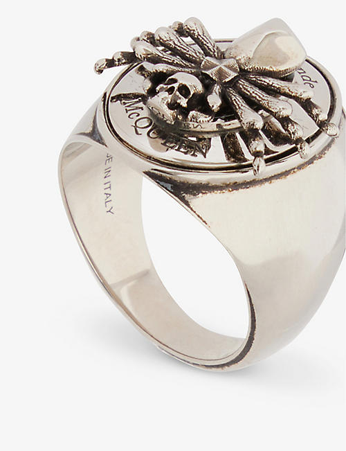 Metallic for Men Alexander McQueen Ring in Silver Save 62% Mens Jewellery Rings 