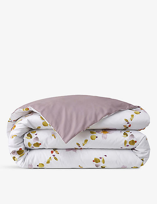 YVES DELORME: Eclats graphic print organic-cotton duvet cover