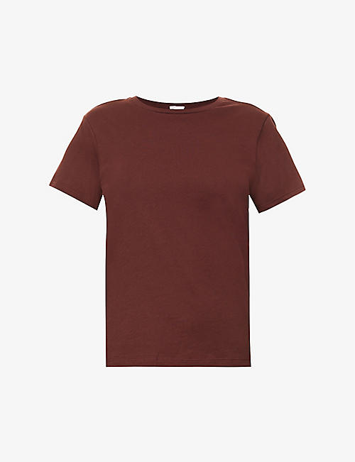 SKIN: Carly short-sleeved organic-cotton T-shirt