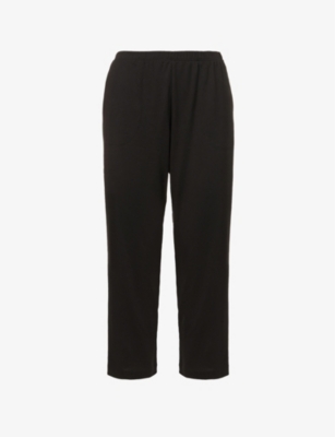 Skin + Net Sustain Essentials Organic Pima Cotton-jersey Pajama Pants In Black