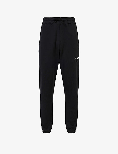 ALLSAINTS: Underground logo-print relaxed-fit organic-cotton jogging bottoms