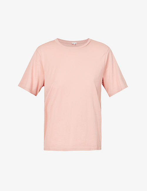 SKIN: Carine short-sleeved organic-cotton T-shirt