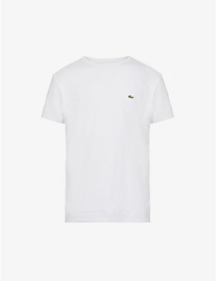 LACOSTE: Pima brand-embroidered cotton-jersey T-shirt