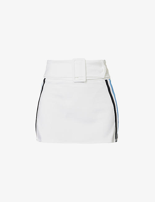 MAISIE WILEN: Magnet side-stripe stretch-woven mini skirt