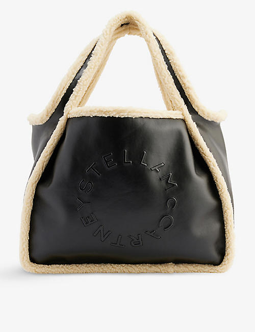 STELLA MCCARTNEY: Logo-embossed faux-leather tote bag