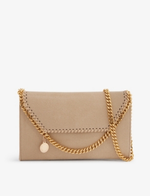 STELLA MCCARTNEY Falabella mini brand engraved faux leather cross body bag Selfridges