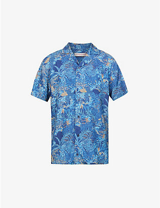 ORLEBAR BROWN: Muir floral-print short-sleeved woven shirt