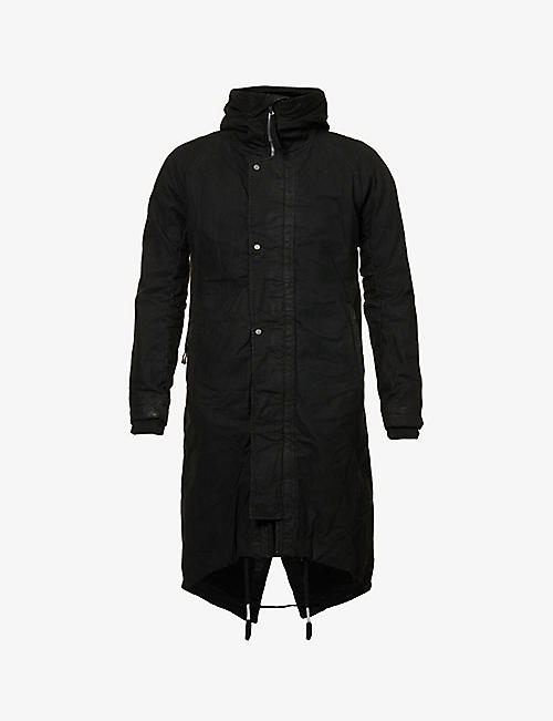 BORIS BIDJAN SABERI: Relaxed-fit longline cotton parka coat