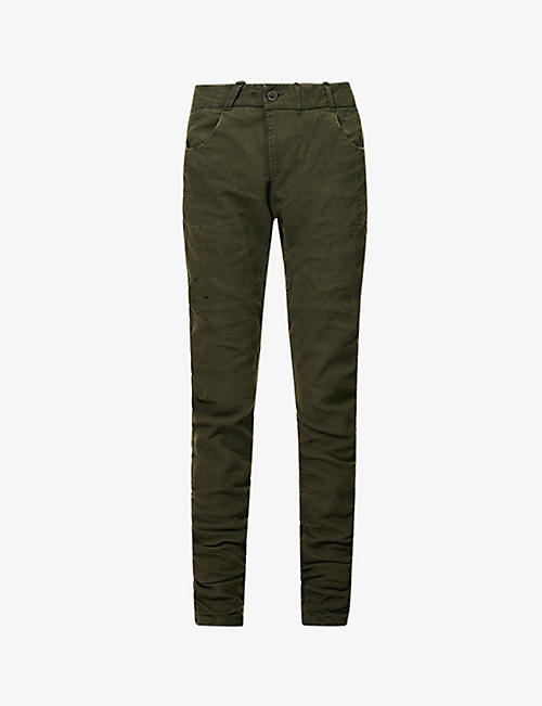 BORIS BIDJAN SABERI: P13 faded regular-fit stretch-cotton jeans