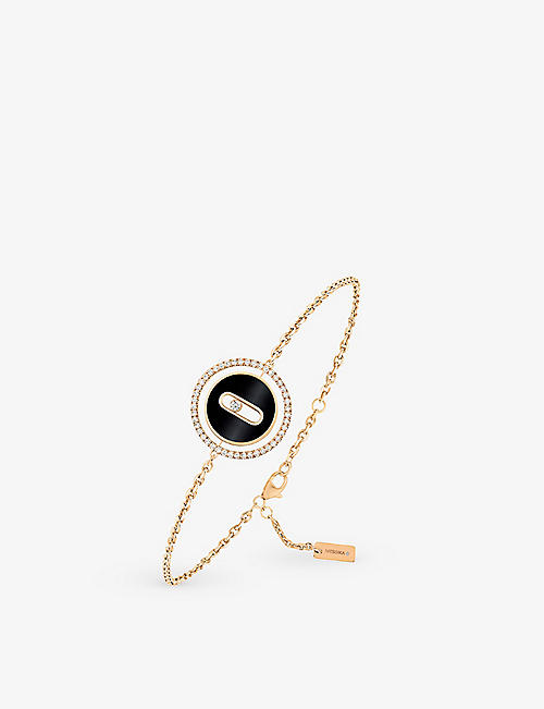 MESSIKA: Lucky Move small 18ct rose-gold, 0.20ct brilliant-cut diamond and onyx bracelet