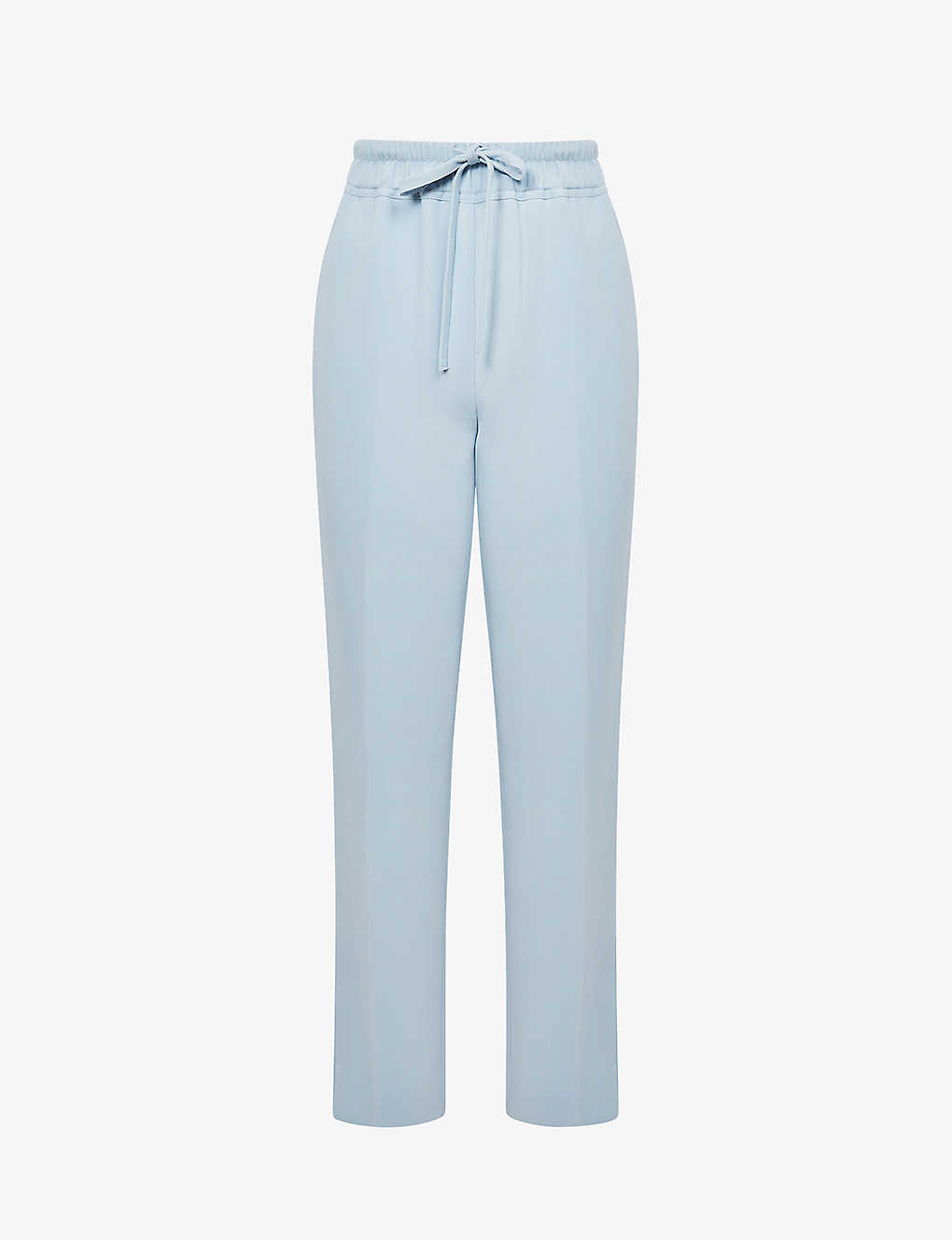 Reiss Womens Ice Blue Hailey Drawstring-waist Tapered-leg Recycled Polyester-blend Trousers
