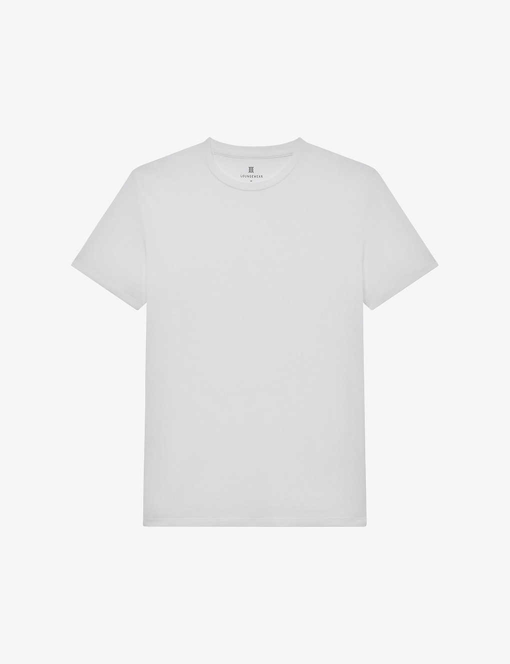 Shop Reiss Men's White Aspen Regular-fit Cotton T-shirt