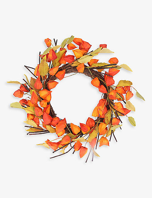 HALLOWEEN: Physalis paper-pine Halloween wreath