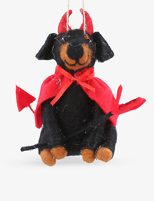 HALLOWEEN: Devil Dog wool Halloween decoration