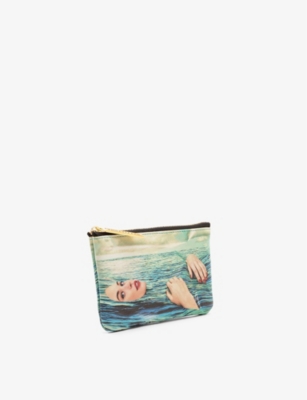 Shop Seletti Women's Wears Toiletpaper Sea Girl Faux-leather Coin Bag