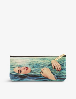 Seletti Wears Toiletpaper Sea Girl Faux-leather Cosmetics Bag