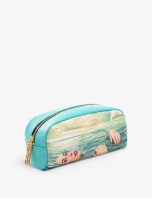 Seletti Wears Toilerpaper Sea Girl Faux-leather Cosmetics Bag 20.5cm X 7cm