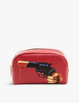SELETTI: Seletti wears TOILERPAPER Revolver faux-leather cosmetics bag 23cm x 13cm