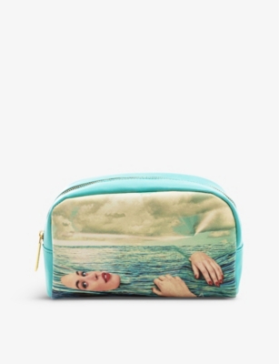 Seletti Wears Toilerpaper Sea Girl Faux-leather Cosmetics Bag 23cm X 13cm