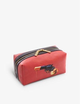 Seletti Wears Toilerpaper Revolver Faux-leather Wash Bag