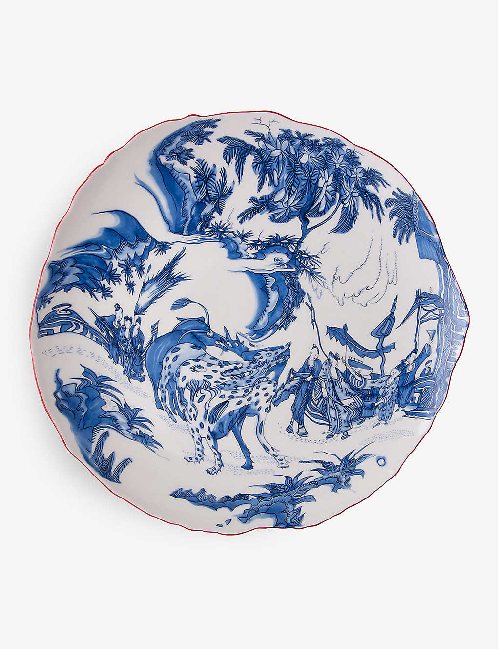 Seletti X Diesel Living Classics On Acid Blue Chinoiserie Porcelain Dinner Plate 28cm