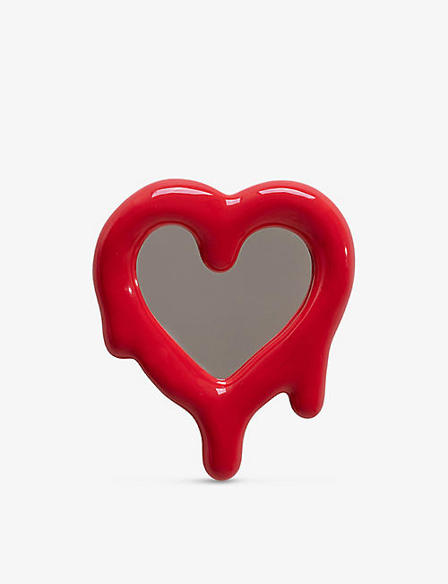 SELETTI: Melted Heart porcelain mirror and photo frame 35cm