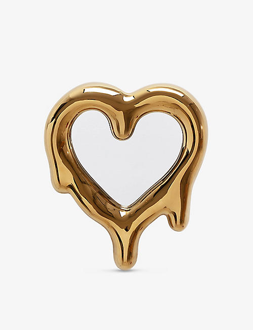 SELETTI: Melted Heart porcelain mirror and photo frame 35cm
