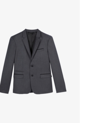 The Kooples Mens Gry01 Single-breasted Wool Blazer