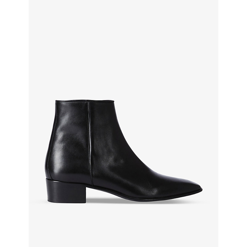 The Kooples Women's Pointed Toe Mid Heel Ankle Boots In Bla01