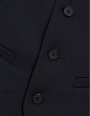 The Kooples Mens Nav03 Tailored V-neck Wool Waistcoat In Blue