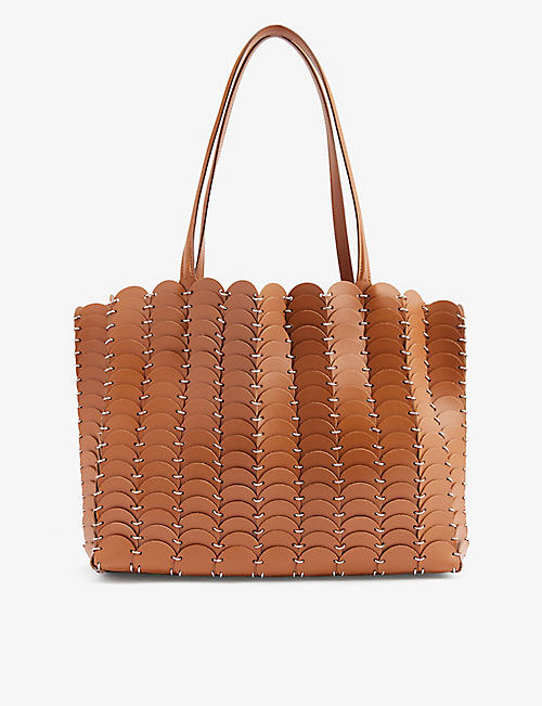 PACO RABANNE: Pacoio Cabas leather tote bag