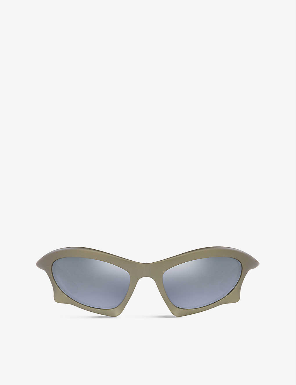 Balenciaga Bb0229s Bat Rectangle Sunglasses In Silver