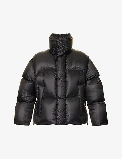 AMBUSH: Funnel-neck quilted shell-down jacket