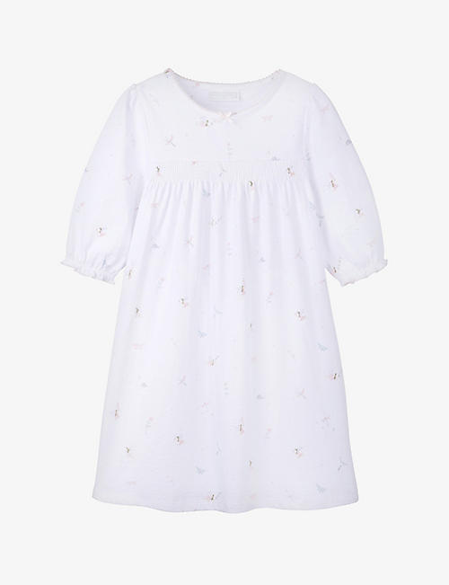 THE LITTLE WHITE COMPANY: Fairy-print cotton-jersey nightdress 7-12 years