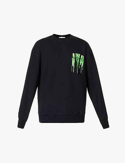 JW ANDERSON: Slime-logo graphic-print cotton-jersey sweatshirt