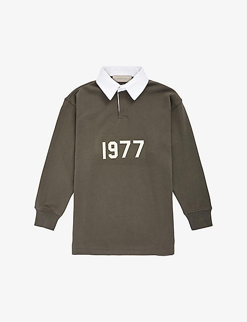 FOG X ESSENTIALS: Kids ESSENTIALS Henley cotton polo shirt 4-16 years
