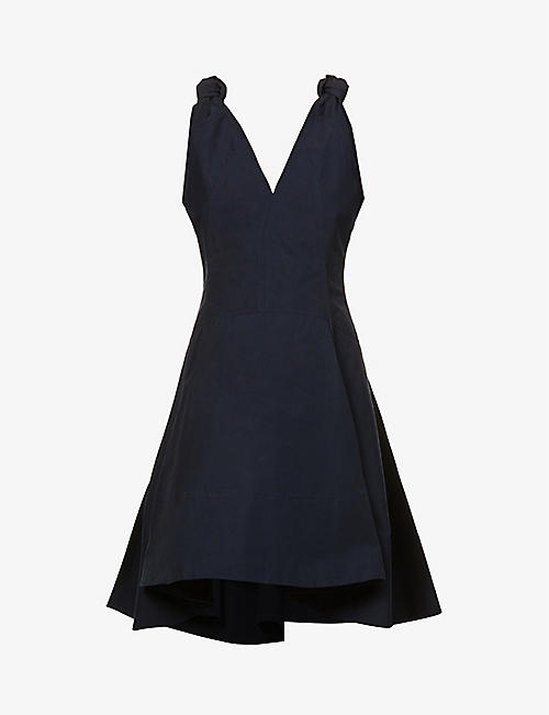 BOTTEGA VENETA: Sleeveless A-line cotton midi dress