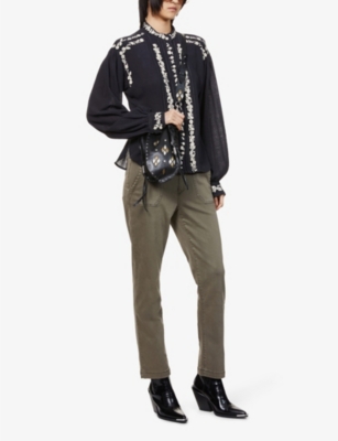 PAIGE: Mayslie tapered mid-rise stretch-denim jeans
